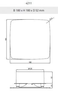 DucoVent Design ventilatieventiel 125MM afgerond Wit 0000-4211